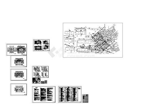 某三层框架结构联排别墅（689㎡）设计cad全套建筑施工图（含设计说明，含效果图）图纸设计说明土木在线