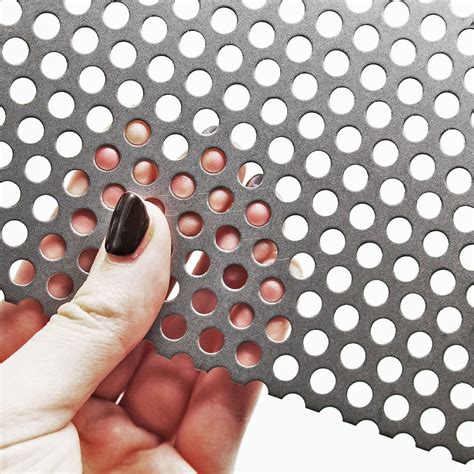 5mm Round Hole Mild Steel Perforated Sheet Metal 8mm Pitch 1 5mm