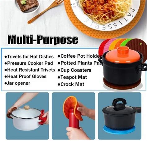 UP Round Silicone Hot Pot Mat For HoneyComb Packaging Size Loss Packing At Rs Piece In