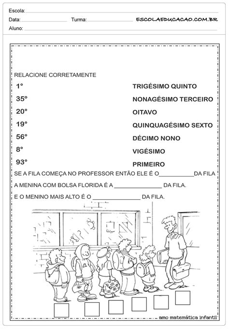 Numeros Ordinais E Cardinais - 5