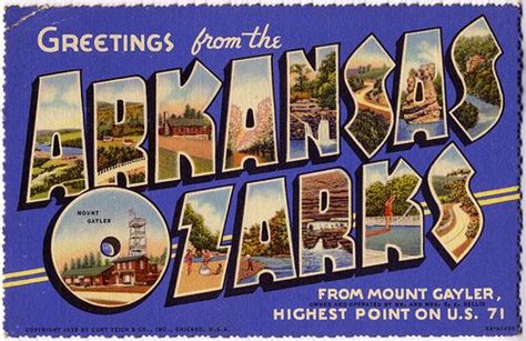 Greetings From Hot Springs National Park Arkansas Large Letter Postcard Ozarks Arkansas