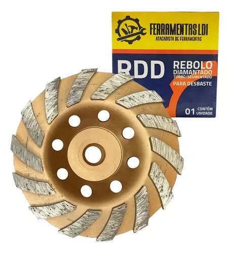 Disco Rebolo Diamantado Turbo Desbaste Mm M Mtx Cor Dourado