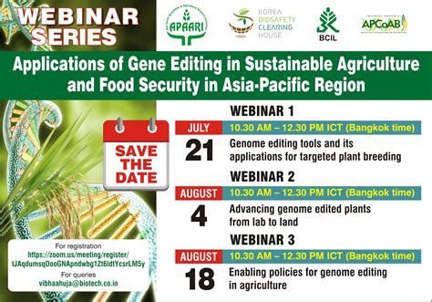 크롭라이프코리아 Croplife Korea Webinar 1 아태지역의 지속가능한 농업과 식량안보에 유전자편집 활용