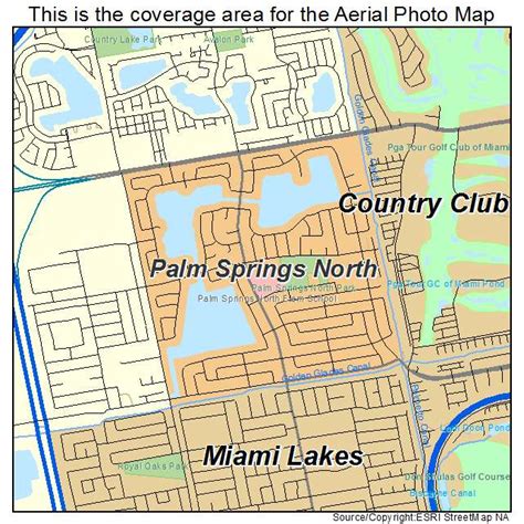 Aerial Photography Map of Palm Springs North, FL Florida