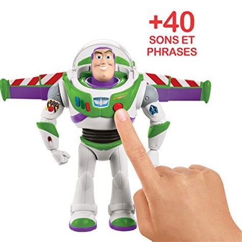 Disney Pixar Toy Story 4 Figurine Parlante Buzz LÉclair Super Action Avec Ailes Dépliables