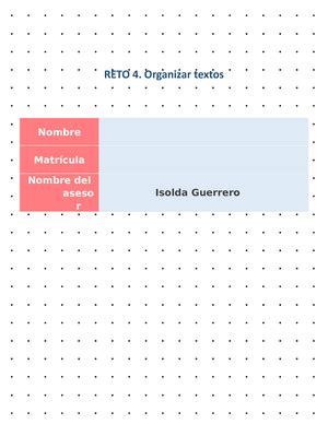 Reto Uno De La Unidad 1 Uveg Taller De Lectura Reto 1 Lectura En 3