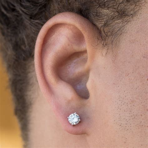 Silver Stud Earrings For Men