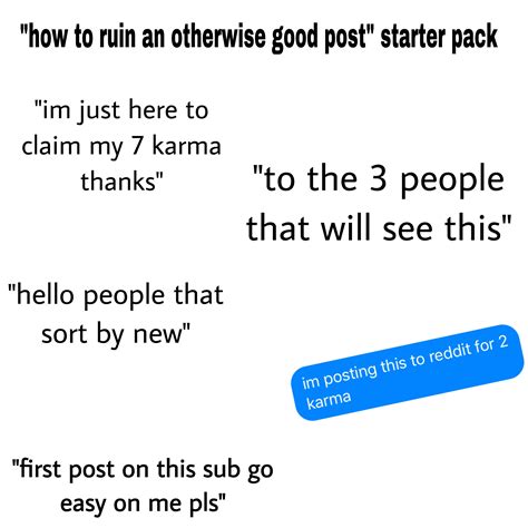 “things that ruin good reddit posts” starter pack : r/starterpacks