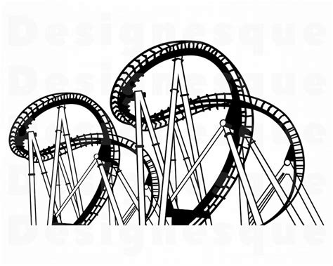 Roller Coaster 4 Svg Roller Coaster Clipart Roller Coaster Etsy