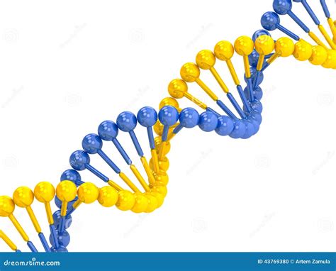 Yellow Blue Dna Molecule Stock Illustration Illustration Of Discovery