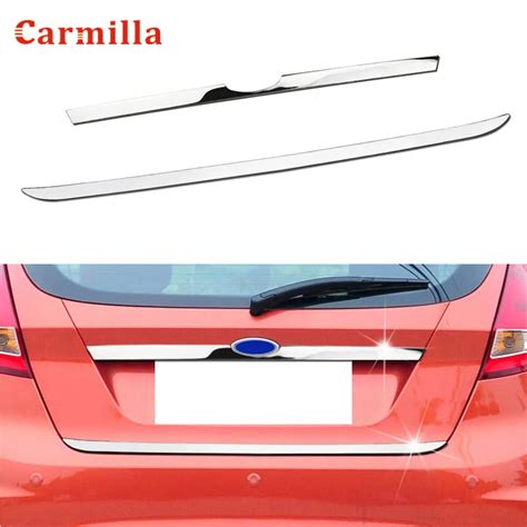 Rear Door Handle Trunk Cover Tailgate Trim Sticker For Ford Fiesta 2009 2017 Hatchback Chrome