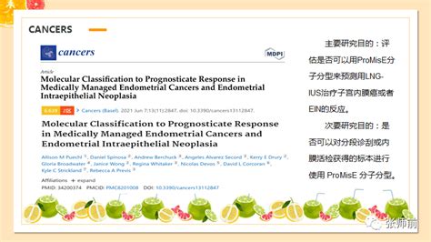 子宫内膜癌分子分型与临床决策PPT 患者 预后 治疗