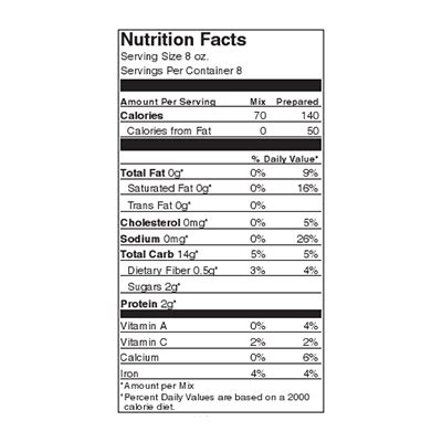 mushroom-nutrition-label.jpg | Happy Valley Soup Company