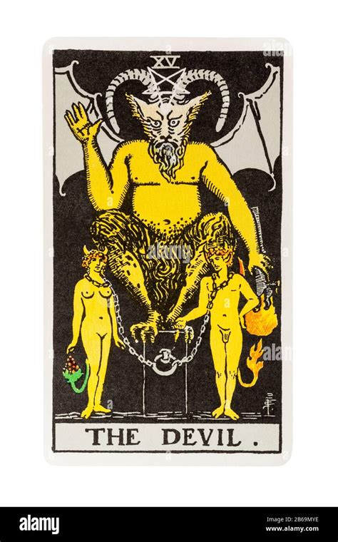 Carta del tarot el diablo Imágenes recortadas de stock Alamy