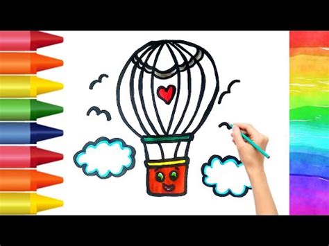 How To Draw A Hot Air Balloon C Mo Dibujar Un Globo Aerost Tico