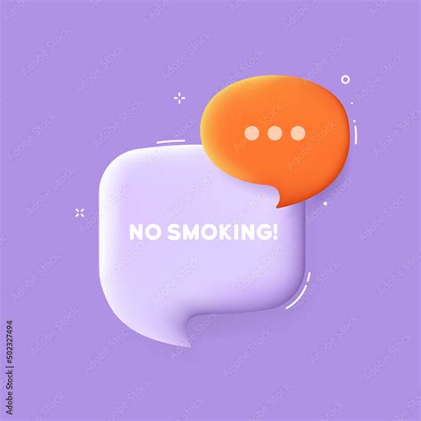 No Smoking Speech Bubble With No Smoking Text D Illustration Pop