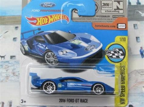 Hot Wheels Ford GT Race Blue HW Speed Graphics Perfect Etsy