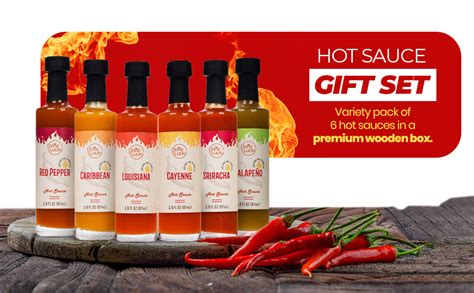 Amazon Hot Sauce Gift Set Pack Hot Sauce Variety Pack In Premium Wooden Box Great