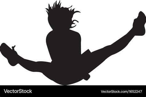 Cheerleader silhouette Royalty Free Vector Image