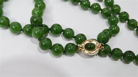 Jade 14k Gold Beaded Necklace For Sale At 1stdibs Jade Lhoir