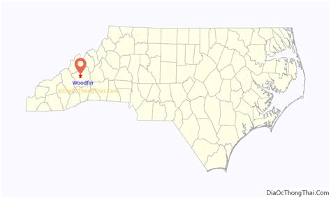 Map of Woodfin town