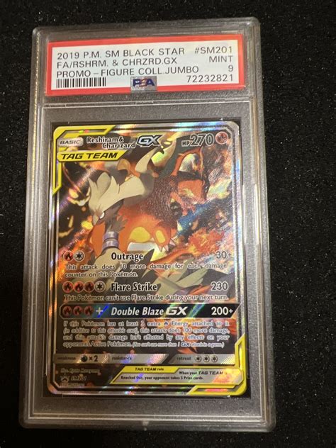 Pokemon Reshiram Charizard Gx Black Star Promo Full Art Sm