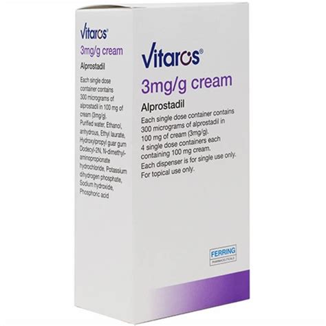 Vitaros Alprostadil Mg Cream Kuwait Fedex Swift Doorstep Delivery At