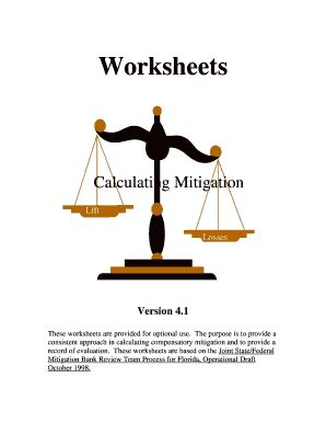 Fillable Online Saj Usace Army Calculating Mitigation Fax Email Print