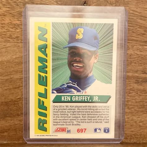 1991 SCORE RIFLEMAN KEN GRIFFEY JR 697 Seattle Mariners HOF EUR 2 80