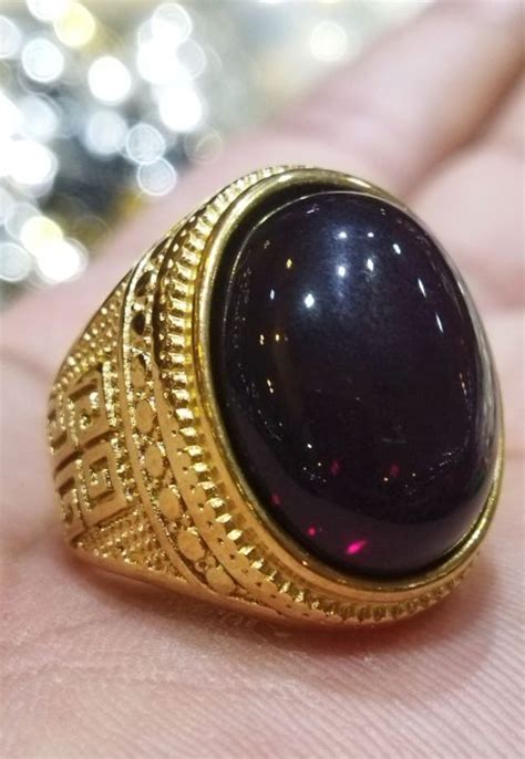 CINCIN BATU PERMATA YAMAN WULUNG API TITANIUM SUPER FHOTO ASLI