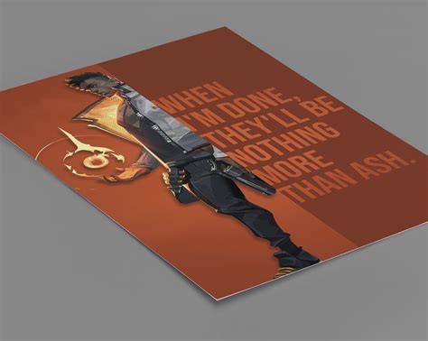 Valorant Phoenix Poster A4 And A3 Sizes Gaming Poster Etsy Hong Kong