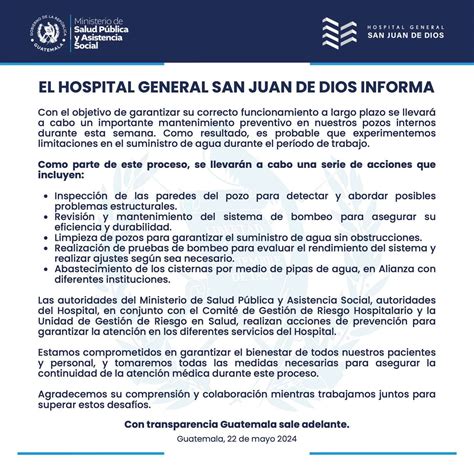 Inicia Mantenimiento Preventivo En Pozos Internos Del Hospital General