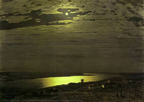 Réplique De Peinture Moonlight Nuit sur le Dniepr 1880 de Arkhip