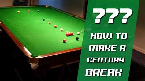 How To Make A Snooker Century Break Snooker Practice Routine