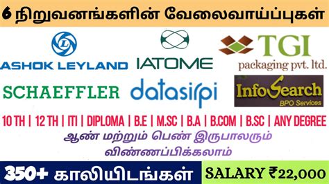 Mnc Company Job Vacancy Male Female Hosur Jobs Coimbatore Jobs