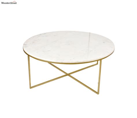 Buy Manor House Round Coffee Table With Marble Top Online In India At Best Price Modern Coffee