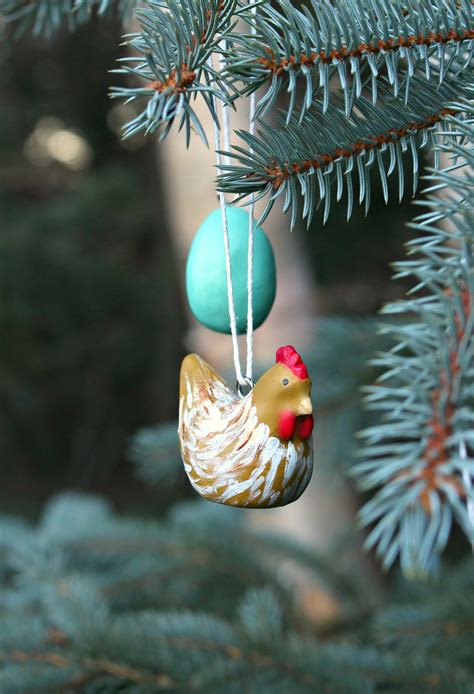 Diy Chicken Christmas Ornament Dans Le Lakehouse