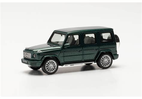 Herpa Mercedes Benz G Klasse Mit Amg Felgen Smaragdgr N Metallic