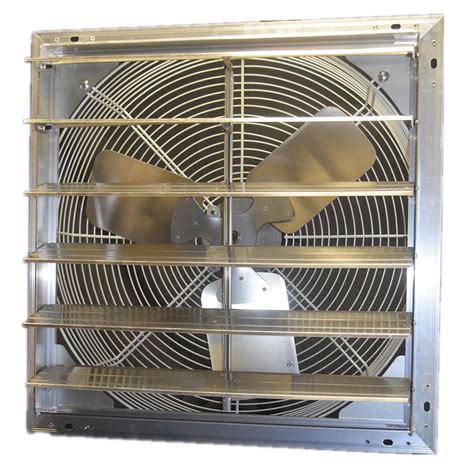 Hessaire In Cfm Power Shutter Mounted Single Speed Exhaust Fan