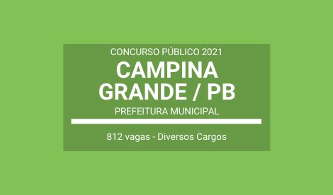 Saiu O Edital Do Concurso Da Prefeitura De Campina Grande Pb