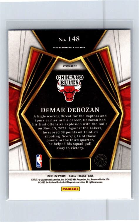 Panini Select Demar Derozan Premier Level Blue Shimmer Prizm