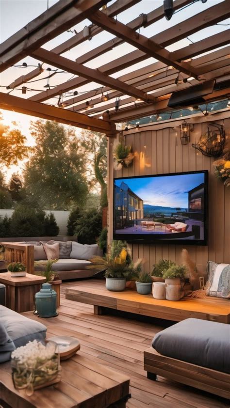 Outdoor Tv Ideas Patio Design Modern In 2024 Outdoor Living Space