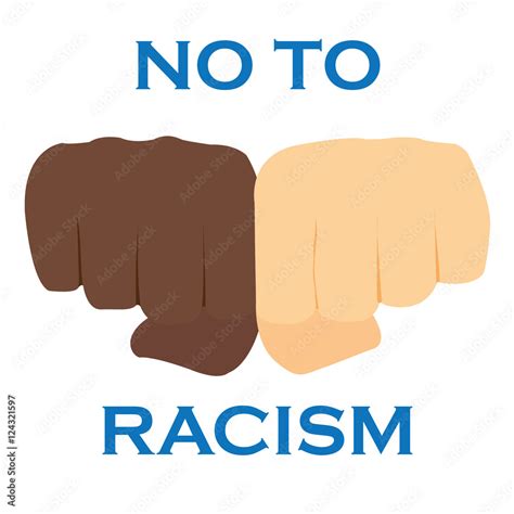 No to racism illustration. Discrimination symbol. Stock Vector | Adobe Stock