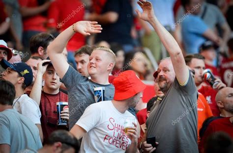 Madrid, Spain - 01 MAY 2019: Liverpool fans in the stands suppor - Stock , #ad, #Madrid, #Spain ...