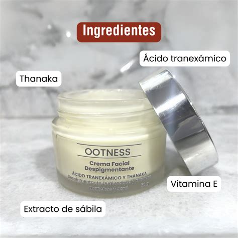 Crema Facial Despigmentante Cido Tranex Mico Y Thanaka Ootness