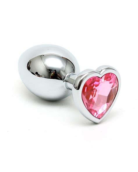 Plug Anal En Acier Cristal En Coeur Rose Rimba Sexshop Joujou Ch