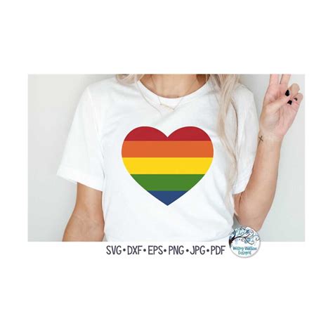 Rainbow Heart Svg Lgbtq Pride Svg Lgbtq Awareness Gay Pri Inspire Uplift