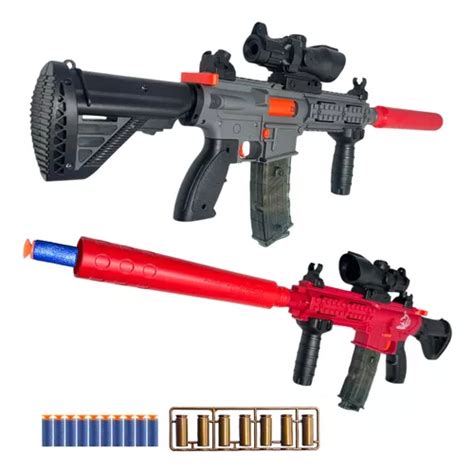Nerf Fuzil Automático - Fuzil Arma De Brinquedo Com Dardos E Capsulas Nerf Rifle | MercadoLivre