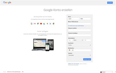 Schritt für Schritt zum Google Account mit eigener E Mail Adresse