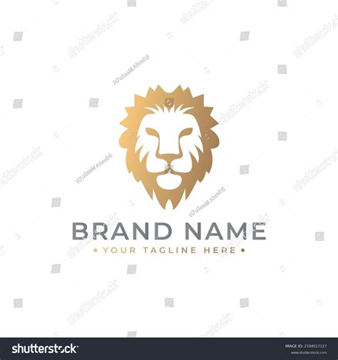 Lion King Shield Logo Vector Design Stock Vector Royalty Free